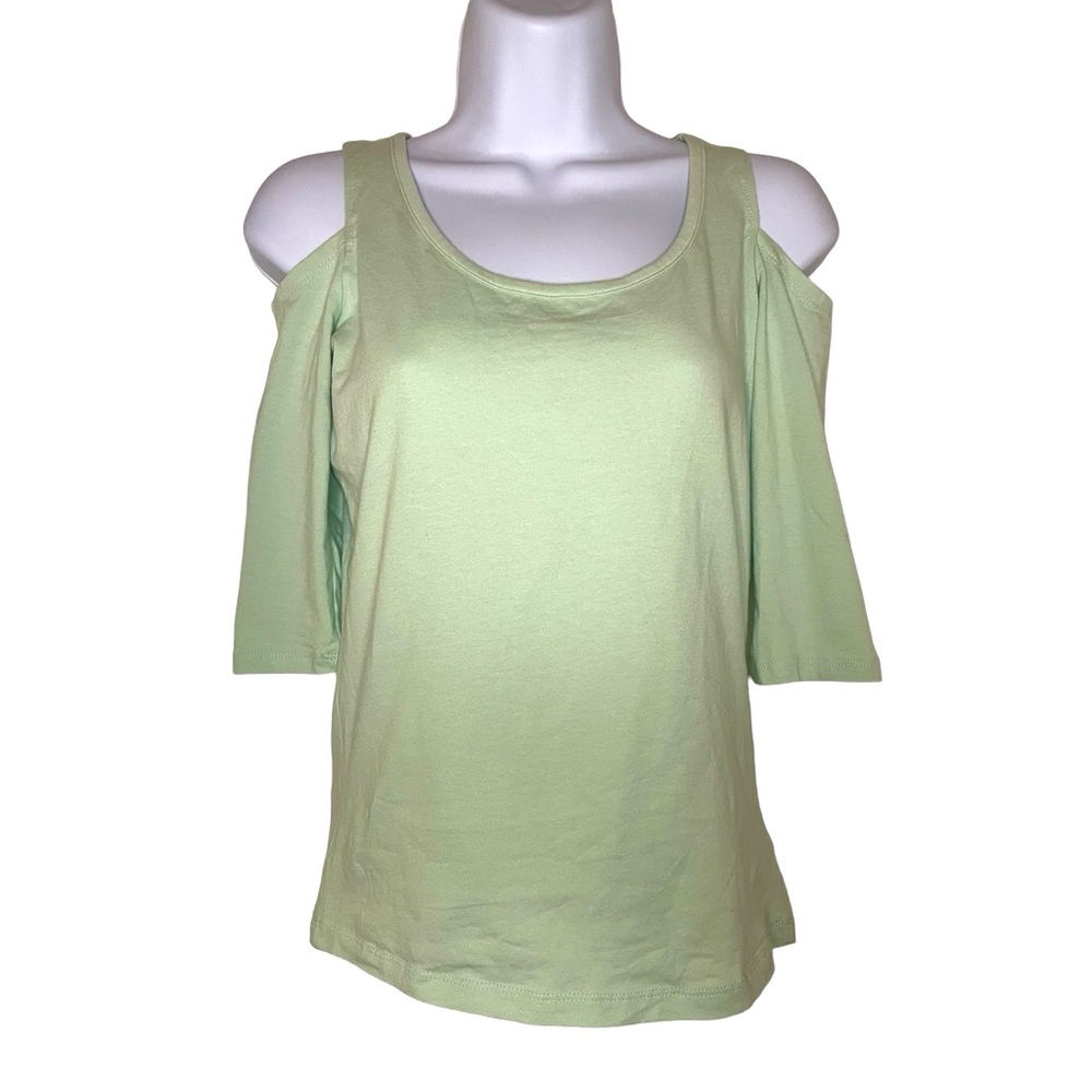 Light Green Cold Shoulder Top (Charlotte Russe)